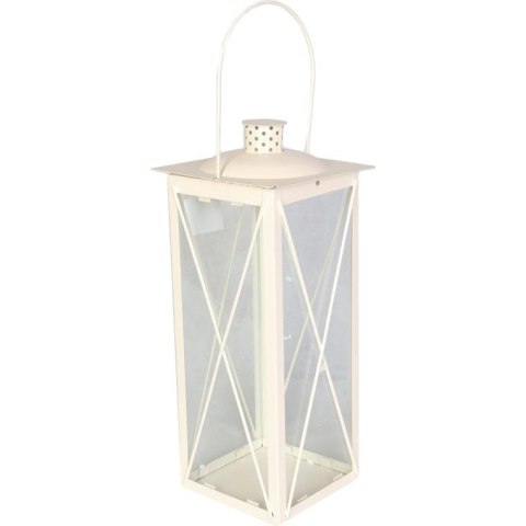 Elegancka Latarnia Metalowa o Wysokości 50cm z Otwieranym Wiekiem