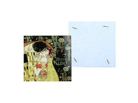 CARMANI Klimt — komplet 4 szklanych podkładek 10,5 × 10,5 cm