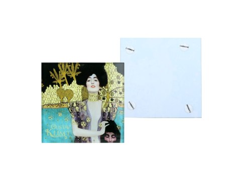 CARMANI Klimt — komplet 4 szklanych podkładek 10,5 × 10,5 cm