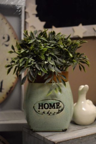 Osłonka ceramiczna home w miętowym kolorze 10x10 cm