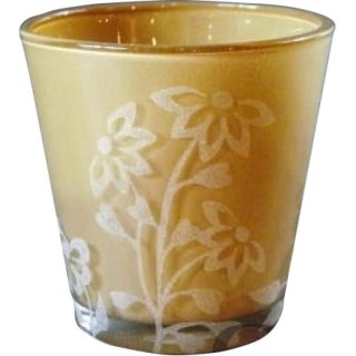 Świecznik szklany fioletowy 6 cm