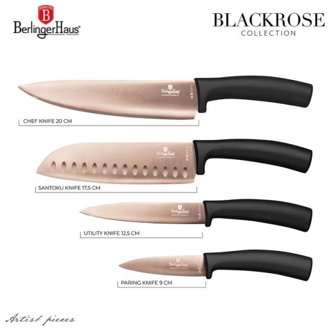 Berlinger Haus BLACK ROSE BH-2385 – zestaw 4 noży kuchennych