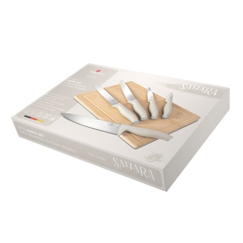 Berlinger Haus BH-2966 SAHARA — zestaw 5 noży kuchennych z deską bambusową
