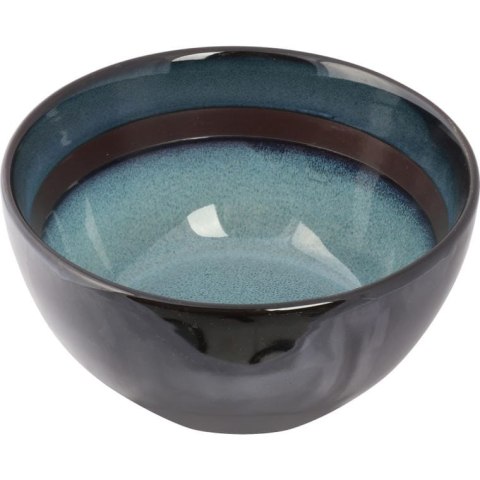 Zastawa stołowa ceramiczna brązowo-kremowo-niebieska