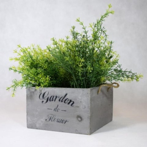 Drewniana osłonka Garden z uchwytami, 22 × 22 × 11 cm