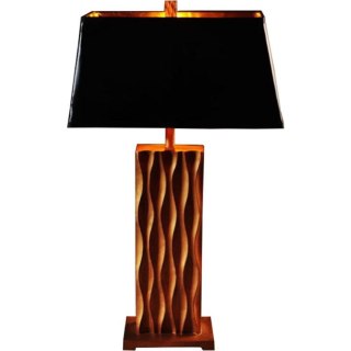 Goliat FL9303-01 — lampa z czarnym abażurem i wykończeniem w kolorze starego złota
