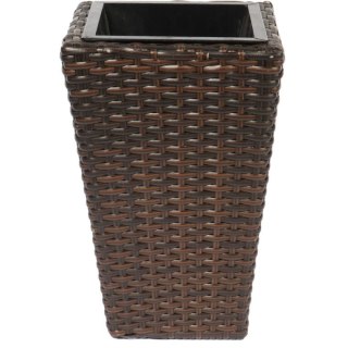 Osłonka na Doniczkę Technorattan z Aluminiową Konstrukcją 36cm - Kolor Brązowy