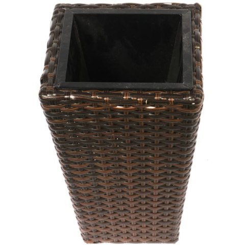 Osłonka na Doniczkę Technorattan z Aluminiową Konstrukcją 36cm - Kolor Brązowy
