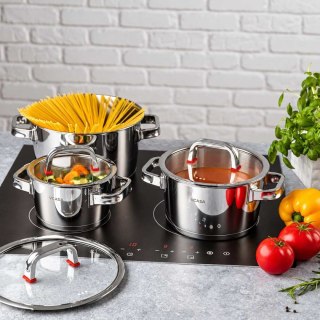 VCASA SIERRA VC-90108 – zestaw 3 garnków z pokrywkami, 6 elementów