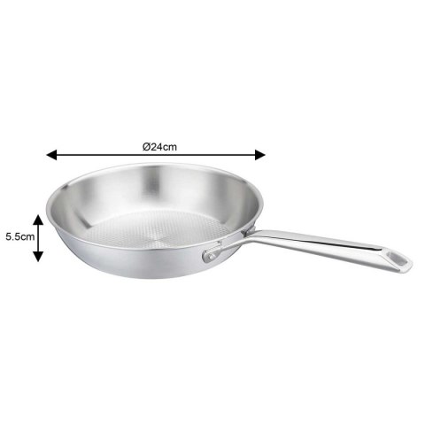 VCASA VC-90152 VELORA TRI-PLY — patelnia stalowa, 24 cm, 2 l