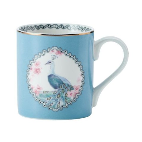 Mikasa Peacock — kubek porcelanowy z pawiem, 280 ml
