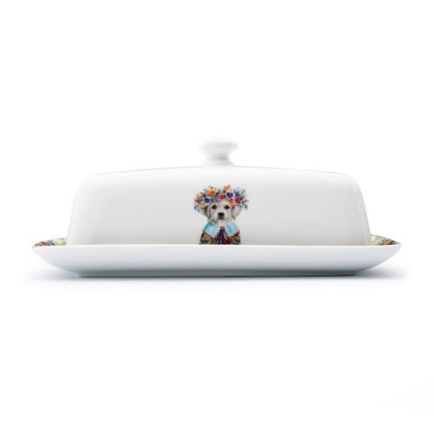 Mikasa Tipperleyhill Szczeniak — porcelanowa maselniczka na 200 g masła