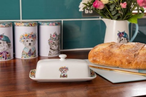 Mikasa Tipperleyhill Szczeniak — porcelanowa maselniczka na 200 g masła